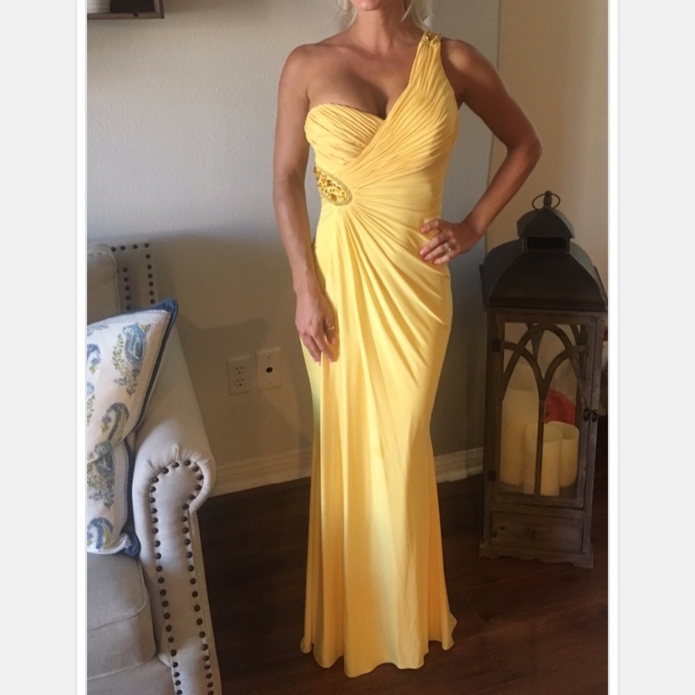 Formal canary yellow dress